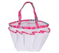 PVC Mesh Tote Bag portátil de ducha portátil Bolsa de almacenamiento de baño Natación de baño (Blanco)