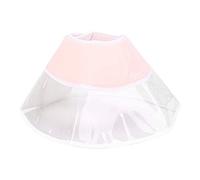 PVC Pet Elizabeth Circle Cat Healing Recovery Protective Collar, Soft Anti Bite Anti Scratch Head Cover for Dogs and Cats, Lightweight Comfortable Wear Resistant Cone with Hook and (l)