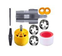 PVC Pipe Threader - Manual Electric Drill Repair Tool with 3 Dies, Reusable Water Pipe Threading Kit, Durable Heavy-Duty Adapter, Professional Plumbing Supply | Multipurpose Equipment for PPR PVC Pip