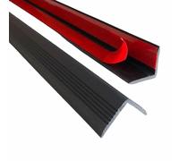 PVC self-adhesive wall protector, peel and paste decoration suitable for home, school, restaurant, shopping mall and other areas(Black,4 * 4cm)