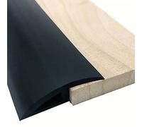 PVC Soft Carpet Edge Trim Strips,Self-Adhesive Floor Transition Strip for Wood to be Tiled/Carpet to be Tiled,Threshold Height Less Than 1cm(Black)