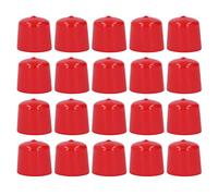 PVC Thread Protection Covers 20Pcs | Protective & Flame Retardant Caps for Hydraulic Pipes/Valves/Cylinders | Elastic Red PVC End Caps, Lightweight Pipe Fitting Protectors (40mm)