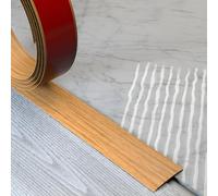 PVC Tira De Umbral De Autoadhesivo, Tiras De Transición De Piso, Tira Borde Suelo, Perfil De Transición De Vinilo Para Laminado(Natural,5cmx5m)
