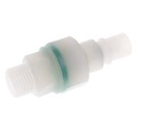 PVDF DN 7.2 Tapón de acoplamiento G 1/4 pulgadas rosca macho doble cierre