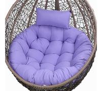 PVGYUJFD Cojín para Silla Colgante, Reemplazo de cojín for Exteriores for Columpio Colgante, cojín Redondo Grueso for Silla de Hamaca Colgante Solamente, Cojines de Silla Lavables(Purple)