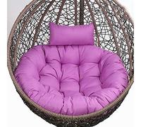 PVGYUJFD Cojín para Silla Colgante, Silla Colgante for Exteriores, cojín de Asiento Redondo Grueso for Columpios, Funda de cojín Grande Lavable for Silla Tipo Hamaca con Almohada(Purple)