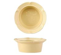 PVGYUJFD Cuenco de cerámica para fideos. Tazón de fideos instantáneos cerámica, juego tazones cereales, desayuno 800 ml, sopa, tazón arroz for microondas(Yellow)