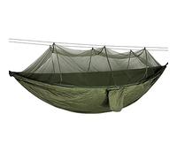 PVGYUJFD Hamaca Transpirable. Camping al Aire Libre con Capacidad de Carga Neta 200 kg, 260 cm x 140, paracaídas Nylon Ligero portátil for Senderismo mochilero Viaje Cuerdas mosquetón