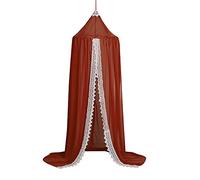 PVGYUJFD Mosquiteras, Dosel de Cama for niños, cúpula Redonda, Cortina Colgante for niños, Tienda de Lectura for Juegos Interiores y Exteriores, decoración for Dormitorio y guardería(Wine Red)