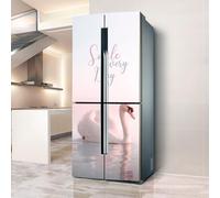 PVGYUJFD Pegatinas para Nevera, Adhesivo for Nevera, Cubierta Completa for Puerta, Cubiertas for frigorífico, Pegatinas de Pared for Cocina, Cisne Blanco(L: 100x180 cm)