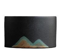 PVGYUJFD Tazas de café creativas de cerámica Taza de café, taza té, 15,2 cm, lavado, gres pintado a mano, tarro residuos, pluma, ceremonia del