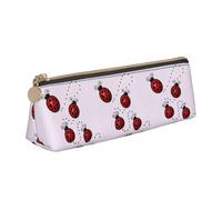 pvinnk Art Ladybug Tracks - Estuche para lápices con diseño de mariquitas, elegante y práctico, estuche triangular de gran capacidad con cremallera