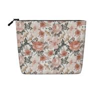 pvinnk Bolsa de maquillaje con estampado de la Torre Eiffel de París, de una sola capa, organizador de cosméticos de viaje, gran capacidad, con cremallera, Negro -, Talla única