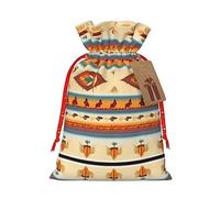 pvinnk Bolsas de regalo con estampado de nativos americanos, bolsas de regalo de Navidad con cordón de Navidad, bolsas de envoltura de cinta, corbatas, etiquetas,