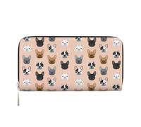 pvinnk Cartera de mano de cuero elegante con estampado francés, para mujer, grande, casual, lista para viajar, Negro -, Talla única, Arte