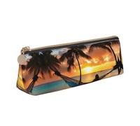pvinnk Coconut Beach Sunset Hammock Print Estuche elegante y práctico estuche triangular de gran capacidad con cremallera