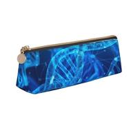 pvinnk DNA Chain - Estuche con impresión fotográfica elegante y práctico, estuche triangular de gran capacidad con cremallera