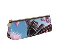 pvinnk Estuche con diseño de la Torre Eiffel de París, elegante y práctico, estuche triangular de gran capacidad con cremallera
