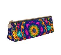 pvinnk Estuche con estampado de mandala, elegante y práctico, estuche triangular de gran capacidad con cremallera