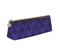 pvinnk Estuche con estampado de mansión encantada, elegante y práctico, estuche triangular de gran capacidad con cremallera