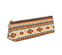 pvinnk Estuche para lápices triangular de gran capacidad con estampado de nativos americanos, elegante y práctico con cremallera