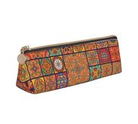 pvinnk Group of Moroccan Geometric Print Elegante y práctico estuche triangular de gran capacidad con cremallera