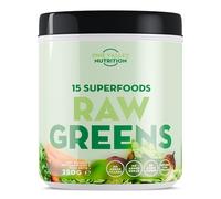 PVN Raw Greens - Super Greens en Polvo Vegano, 15 Superalimentos, 250g | Greens powder vegano de uso diario: super greens en polvo con 15 superalimentos, con Vitamina B12 y D3 vegana.