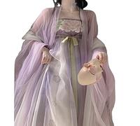 PVPJVLQSJ XiTang Hanfu Cultura FestivalHanfu Vestido Mujer Antiguo Chino Tradicional Conjunto Cosplay Traje(Purple,L)