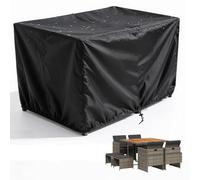 PVPQPR - Funda de mesa de jardín, tejido Oxford 420d, resistente para salón de jardín, 100 x 60 x 90 cm, lona protectora exterior para mesa, silla, muebles, negro