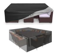 PVPQPR Funda Mesa de Jardin Rectangular Impermeable Cubierta para Muebles de Jardin,Funda para Mesa Y Sillas Exterior Jardin Impermeable 160x95x95cm(LxWxH)