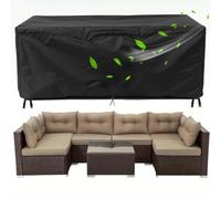 PVPQPR Funda Muebles Exterior 140x135x100cm(LxWxH) Impermeable,Fundas Muebles Jardin Rectangular Funda Protectora Mesa Exterior Tela Oxford 420d,Anti Viento,Anti UV Cubre Comedor Jardin - Negro