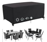 PVPQPR Fundas para Muebles de jardín Rectangular Impermeable 55x55x40cm(LxWxH) 420D,Tela Oxford Resistente,Cubierta Mesa Jardin,Outdoor Furniture Cover Funda Protectora Muebles Jardin