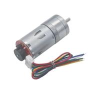 PVTLCYBI Motorreductor de CC JGA25-370 con codificador y Placa de código de Velocidad, Gran par, 12 V(with Bracket,280,12V)