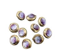 PVUVTNAHW 10 Uds 16MM musgo púrpura cristal de Murano esmalte de colores cuentas sueltas joyería DIY