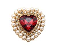 PVUVTNAHW 10 Uds. Botones decorativos de aleación en forma de corazón de 27mm DIY adorno chapado en oro accesorios de falda de ropa(14)