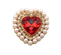 PVUVTNAHW 10 Uds. Botones decorativos de aleación en forma de corazón de 27mm DIY adorno chapado en oro accesorios de falda de ropa(1)