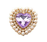 PVUVTNAHW 10 Uds. Botones decorativos de aleación en forma de corazón de 27mm DIY adorno chapado en oro accesorios de falda de ropa(46)