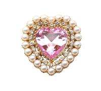 PVUVTNAHW 10 Uds. Botones decorativos de aleación en forma de corazón de 27mm DIY adorno chapado en oro accesorios de falda de ropa(13)