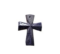 PVUVTNAHW 10 Uds. Colgantes de Cruz de cuarzo rosa con piedra de ojo de tigre Natural, collares que se ajustan a la fabricación de joyas(Blue sand stone)