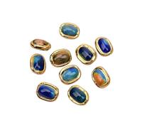 PVUVTNAHW 10 Uds. Cuentas espaciadoras en forma de tambor de ágata interestelar azul Natural for fabricación de joyería DIY