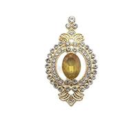 PVUVTNAHW 10 Uds. De botones ovalados huecos de aleación de diamantes de imitación, accesorios de broche de joyería decorativa hechos a mano DIY(32)