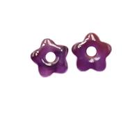 PVUVTNAHW 10 Uds. De cuentas con orificio grandes de piedra Natural en forma de flor, fabricación de joyas, accesorios for collares, pulseras y pendientes(Amethyst)