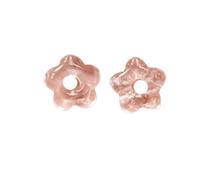 PVUVTNAHW 10 Uds. De cuentas con orificio grandes de piedra Natural en forma de flor, fabricación de joyas, accesorios for collares, pulseras y pendientes(White crystal)