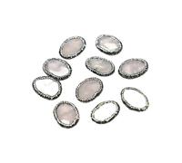 PVUVTNAHW 10 Uds. De cuentas pavimentadas de diamantes de imitación negros de cuarzo rosa Natural for collar de perlas, accesorios de joyería DIY