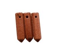 PVUVTNAHW 12 Uds. Colgantes de dijes de pilar de piedra Natural for marcar accesorios de joyería(Gold sand stone)