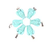 PVUVTNAHW 20 piezas colgantes de Jade amatista tallado A Mano de piedra de cristal de Ángel Natural de 15x20mm for arte y joyería DIY(Turquoise)