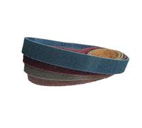 PVUVTNAHW 4 bandas de lijado abrasivas de nailon no tejido de 40 x 740 mm, de grosor grueso a fino(Brown P150)