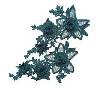 PVUVTNAHW 5 pares de apliques de flores de encaje de colores de 21 x 12 cm, parches bordados for coser en prendas, adornos for cosplay(DA946-3)