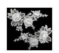 PVUVTNAHW 5 pares de apliques de flores de encaje de colores de 21 x 12 cm, parches bordados for coser en prendas, adornos for cosplay(DA946-4)