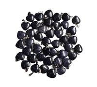 PVUVTNAHW 50 Uds. Colgantes de dijes de corazón de mezcla de piedra Natural de 16mm for fabricación de accesorios de joyería(Blue sand stone)
